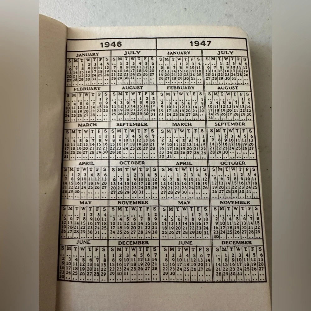 Vintage Girl Scout Diary 1946